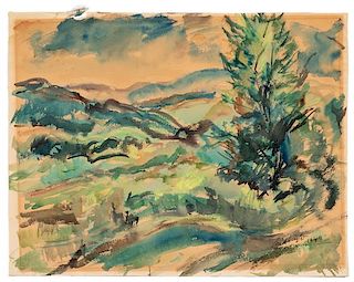 JosÌ© de Creeft, (Spanish-American, 1884-1982), Landscape, 1949