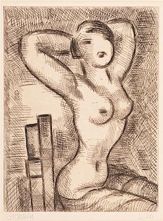 Marcel Gromaire, (French, 1892-1971), Nu, 1944 and La Jeune Russe