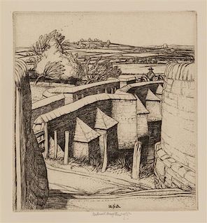 Robert Austin, (English, 1895-1973), The Pack Bridge, 1926, and Bell No. 1, 1927