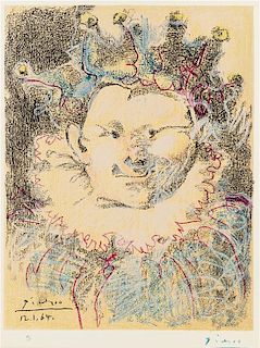 After Pablo Picasso, (Spanish, 1881-1973), Clown, 1964