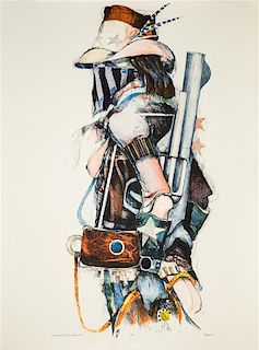 John L. Doyle, (American, 1939-2010), A group of three works: Wranglers, 1974, Cowboy Sunshine Bandit, 1974, and Buckaroo, 1974