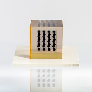 'Deformazione ottico-dinamica - cubo, serie a punti E', 1959-63