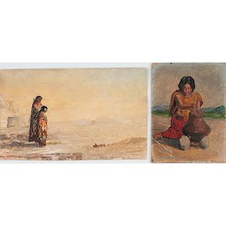 Oil Paintings of Native American Figures