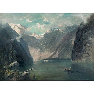 Mountain Landscape, Oil on Canvas