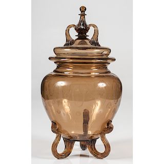 Venetian Glass Lidded Vase