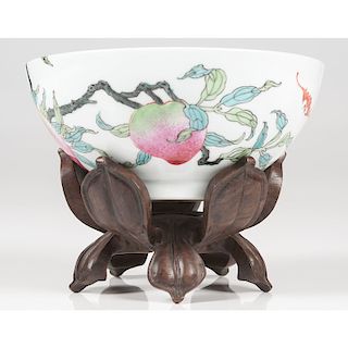 Chinese Famille Rose Nine-Peach Bowl