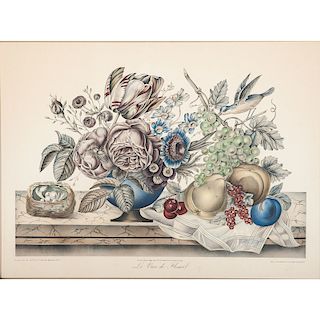 French Still Life Lithograph