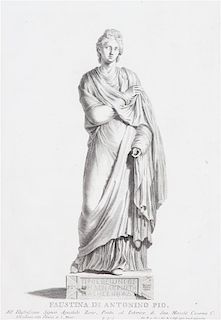 A Group of Four Zanetti Greek Statue Engravings Image area 16 x 11 1/2 inches.
