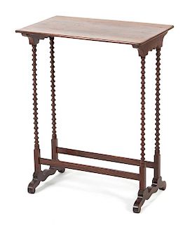 A Regency Style Rosewood Spindle Leg Table Height 28 inches.