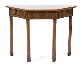 A William IV Mahogany Console Table Height 29 3/4 x width 40 x depth 14 1/2 inches.