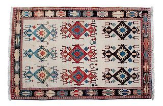 An Afshar Persian Tribal Wool Rug 6' x 8'