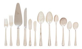 An American Silver Plate Flatware Service, Holmes & Edwards, 1951, in the May Queen pattern, designed by Edward J. Conroy; 98 it