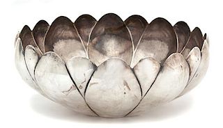 A Mexican Silver "Blossom" Bowl, Sanborns, Mexico, 20th Century,