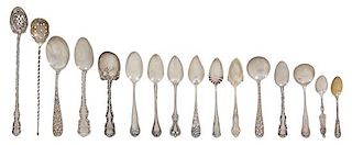 A Miscellaneous Collection of Silver Flatware and Servingware, Various Makers, 19th/20th Century, 63 items total