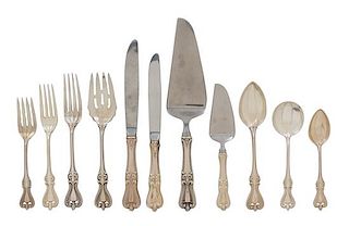 An American Flatware Service, Towle, Newbury, MA, 20th Century, in the Old Colonial pattern, comprising; 33 salad forks, 16 dess