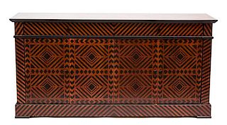 A Modern Painted Wood Sideboard Height 36 x width 72 x depth 20 inches.