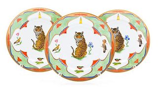 A Set of Ten Lynn Chase Dinner Plates Diameter 11 inches.