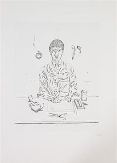 Tsuguharu Foujita, (French/Japanese, 1886-1968), Self Portrait, 1923