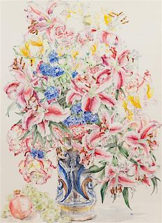 Wefe Deliss, (American, 20th Century), Floral Still Life with Lilies