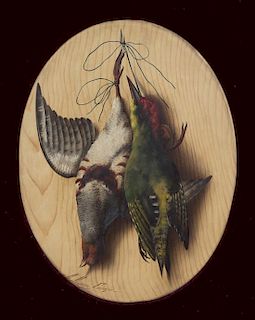 Artist Unknown, (Italian, 19th Century), Tromp L'Oeil of Dead Birds