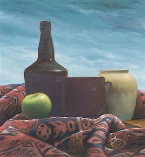 Israel Zohar, (Russian, b. 1946), Table Top Still Life with Green Apple