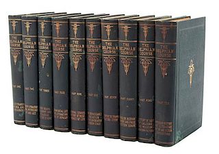 [BINDINGS] 10 VOLUMES - The Delphian Course, W. B. Conkey Company