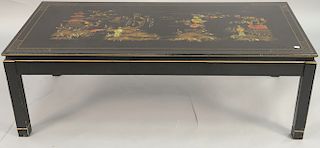 Katherine Herrick Chinese style coffee table, artist signed