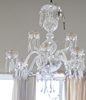 Waterford crystal chandelier with eight lights (one arm as is).