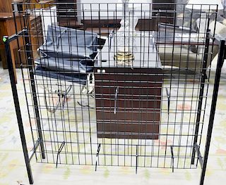 Seven piece lot to include five large metal wines racks and two smaller wine racks. large racks: ht. 51 in. & 54 in.