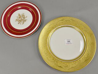 Twenty-two piece lot to include ten Czechoslovakia Puls porcelain plates with gold rim (dia. 11in.) and twelve Limoges La Cloche lun...
