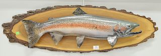 Mounted 12 lb rainbow trout. lg. 42 in.