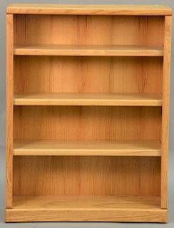 Pair of Contemporary oak bookcases. ht. 48 in., wd. 36 in.