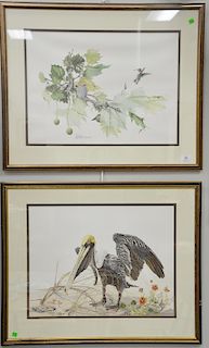 Two Sallie Ellington Middleton prints, both pencil signed and numbered, 1323/1500 and 725/1980, sight size 17" x 23"