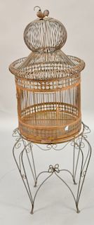 Metal bird cage. ht. 53 in.