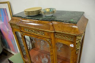 Louis XV style marble top cabinet, late 20th century. ht. 65 in., wd. 46 in.