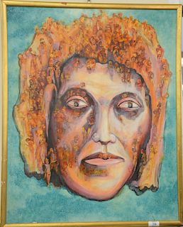 Nathaniel E. Reich (20th century), oil on masonite, "The Head" Mother of Us All, signed top left N.E. Reich, 30" x 24".