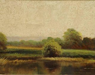 NEUQUELMAN, Lucien. Oil on Canvas Landscape.