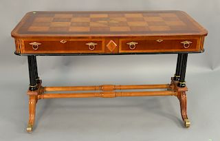 Continental style desk with two drawers. ht. 30 1/2 in., top: 26" x 52"