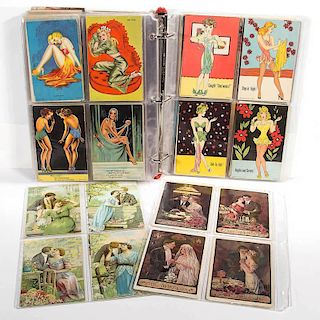 ASSORTED ROMANCE / BEAUTIFUL LADY POST CARDS