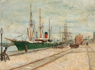 Artist Unknown, (19th/20th century), Port Scene