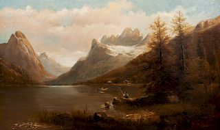 R. Neiber, (19th century), Alpine Lake