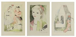 LAURENCIN, Marie. Three (3) Color Lithographs.