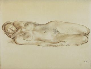 ZUNIGA, Francisco. Red Chalk. "Nude of a Young