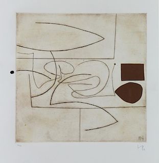 PASMORE, Victor. Etching with Screenprint. "Linear