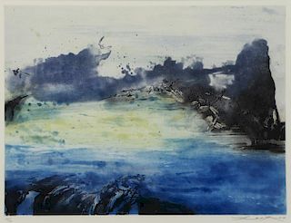 ZAO WOU-KI. Color Etching and Aquatint. Untitled