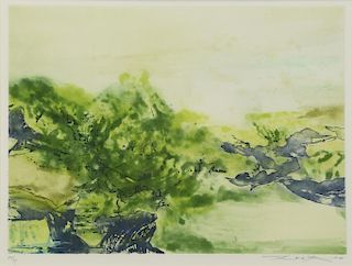 ZAO WOU-KI. Color Etching and Aquatint. Untitled
