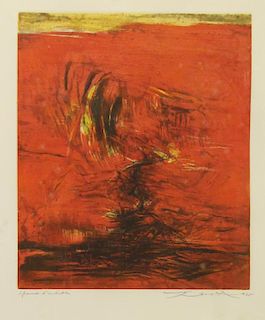 ZAO WOU-KI. Color Aquatint. Untitled, 1965.