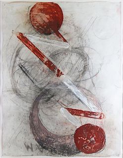 FASNACHT, Heide. Mixed Media on Paper, Untitled