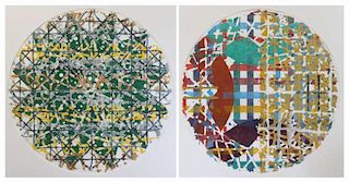 SHIELDS, Alan. Two Mixed Media Works on Paper.