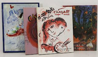CHAGALL, Marc. Four (4) Books with Original